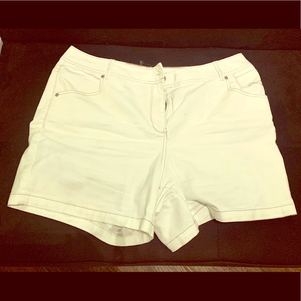 2/$30 White jean shorts